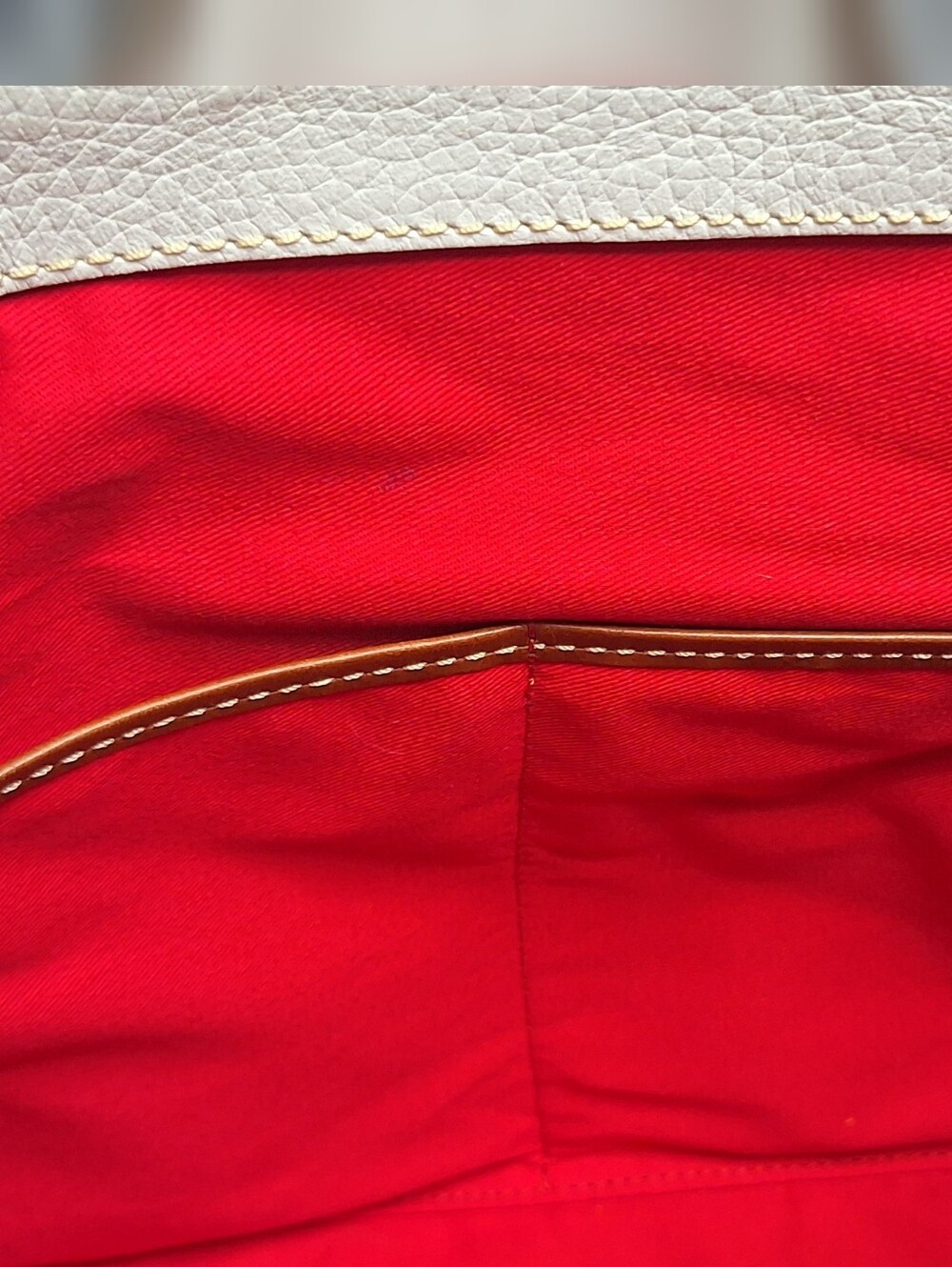 Dooney and Bourke Pebble Leather Aubrey Satchel, EUC, BONE - Picture 11 of 13